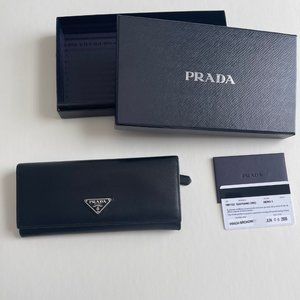 *Authentic* Prada Saffiano Large Leather Wallet Black